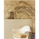 Geometric gold oriental stained glass wallpaper - Eijffinger Gilded 340142
