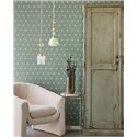 Geometrische Tapete mit orientalischem Glasfenster Muster in Grau - Eijffinger Gilded 340144