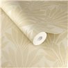 Modern metallic beige minimalist leaf wallpaper - Eijffinger Gilded 340150