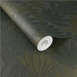 Papel pintado botánico beige: hojas ginkgo - Papeldecor Painted Petals 2028782233