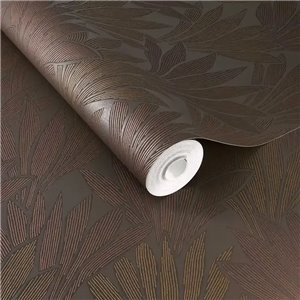 Papier peint marron doré à texture luxueuse d’osier - Élitis Natural Mood VP91506