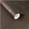 Papier peint moderne feuilles minimalistes marron cuivre - Eijffinger Gilded 340155