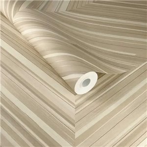 Papier peint lin brun style ethnique - Casamance Le Lin 3 76560202