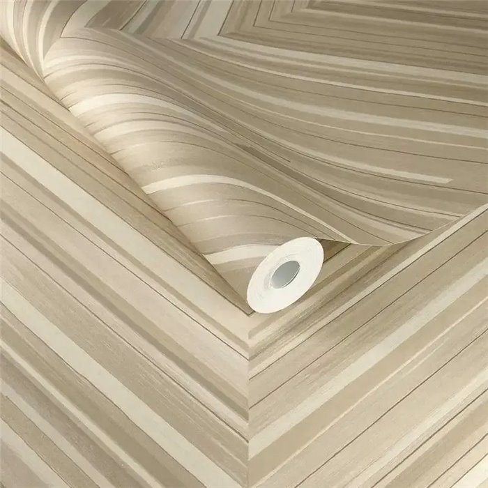 Papier peint moderne bois chevron crème brillant - Eijffinger Gilded 340160