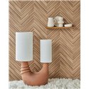 Modern glossy light brown herringbone wood wallpaper - Eijffinger Gilded 340162