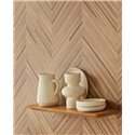Papier peint moderne bois chevron marron clair brillant - Eijffinger Gilded 340162