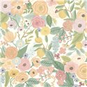 Papel pintado vintage flores grandes tonos pastel - Eijffinger Rifle Paper RI5118