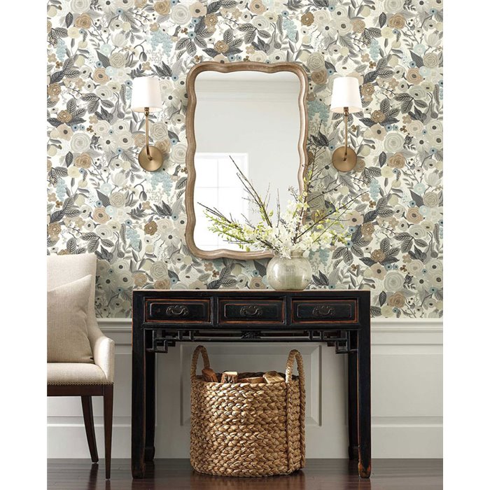 Romantic large flower wallpaper neutral tones - Eijffinger Rifle Paper RI5121