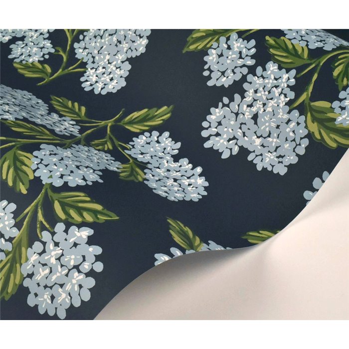 Romantische Tapete Hortensienrispen blau - Eijffinger Rifle Paper RI5142