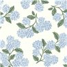 Papel pintado flores hortensia azul blanco - Eijffinger Rifle Paper RI5143