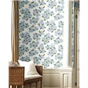 Papel pintado flores hortensia azul blanco - Eijffinger Rifle Paper RI5143