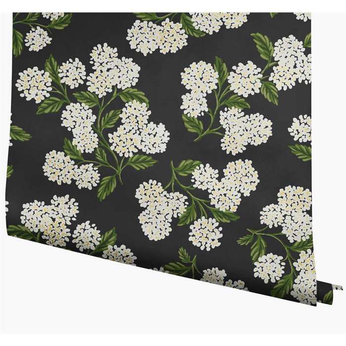 Classic flower wallpaper black background - Eijffinger Rifle Paper RI5146