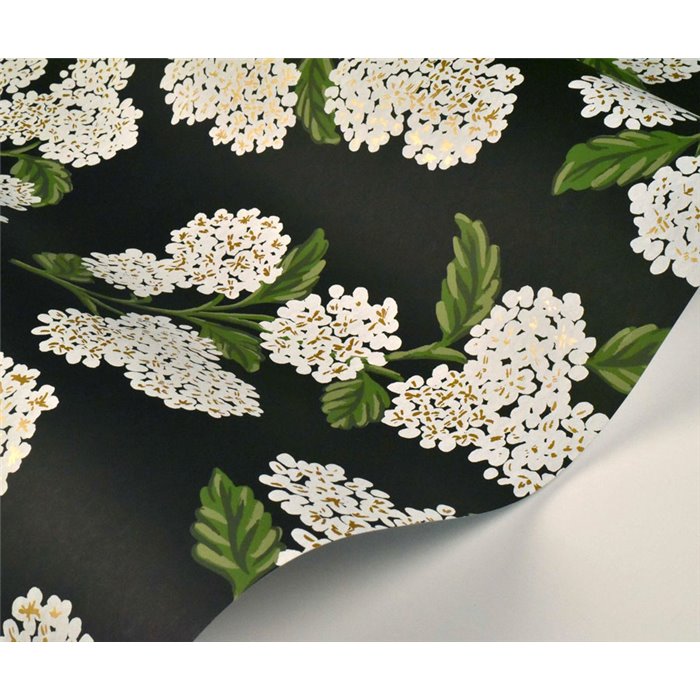 Papier peint classique fleurs fond noir - Eijffinger Rifle Paper RI5146