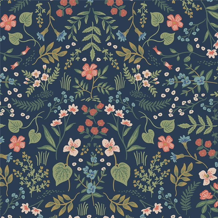 Papel pintado escandinavo flores silvestres azul - Eijffinger Rifle Paper RI5154