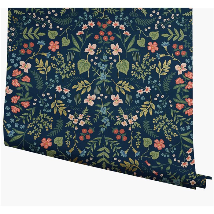 Papel pintado escandinavo flores silvestres azul - Eijffinger Rifle Paper RI5154