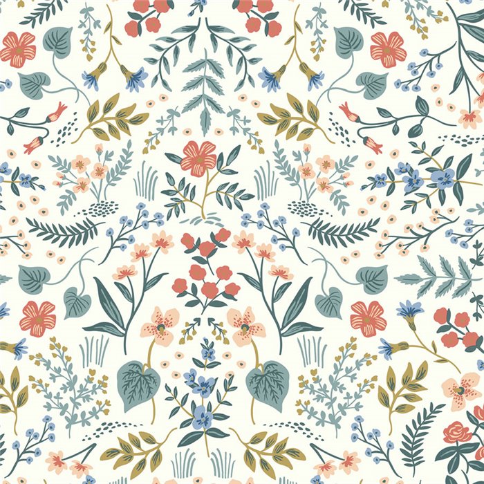 Skandinavische florale Tapete mehrfarbig - Eijffinger Rifle Paper RI5157