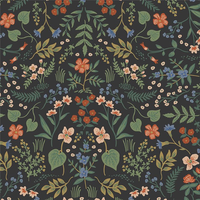 Vintage botanical wallpaper black - Eijffinger Rifle Paper RI5158