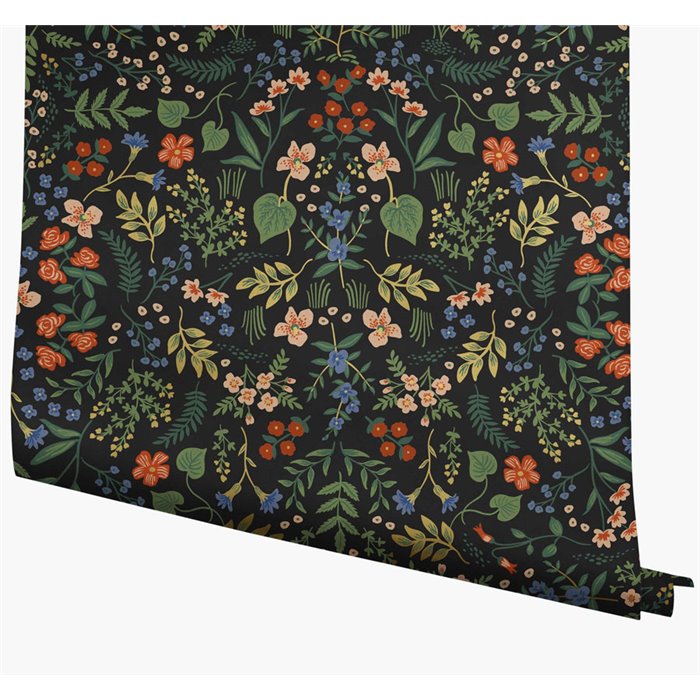 Botanische Vintage-Tapete schwarz - Eijffinger Rifle Paper RI5158