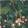 Romantische florale Tapete Pfauen grün - Eijffinger Rifle Paper RI5168