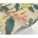 Papier peint fleurs paons tons neutres - Eijffinger Rifle Paper RI5171