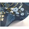 Romantic peacock floral wallpaper blue - Eijffinger Rifle Paper RI5172