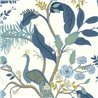 Papier peint intemporel fleurs paons bleu blanc - Eijffinger Rifle Paper RI5173
