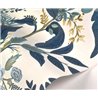 Papel pintado atemporal flores pavos reales azul blanco - Eijffinger Rifle Paper RI5173