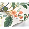 Papier peint fleurs romantiques paons vert blanc - Eijffinger Rifle Paper RI5174