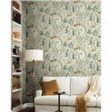 Papel pintado de patrón floral con animales - Eijffinger Rifle Paper RP7303