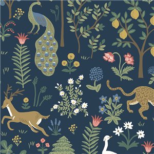 Papier peint romantique grappes d’hortensias bleu - Eijffinger Rifle Paper RI5142