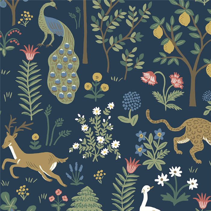 Decorative wallpaper with flowers and fauna - Eijffinger Rifle Paper RP7304