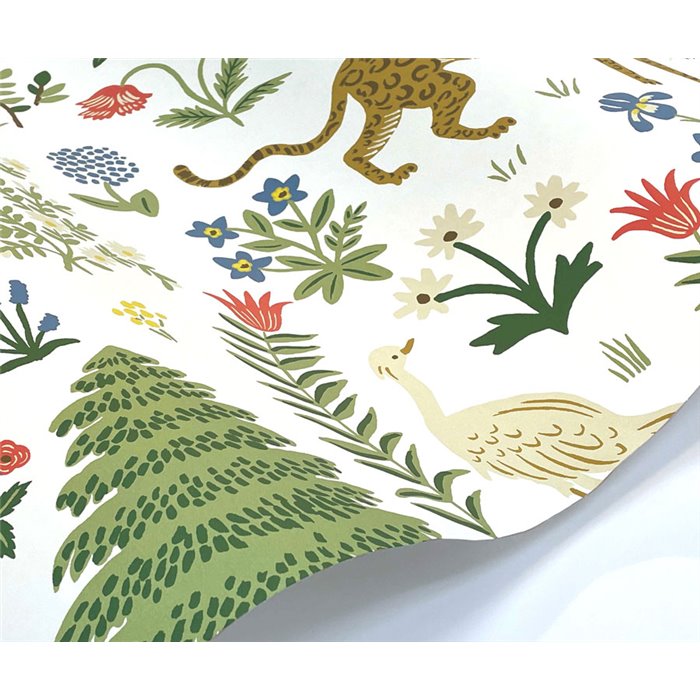 Papel pintado de dibujo floral con animales - Eijffinger Rifle Paper RP7305