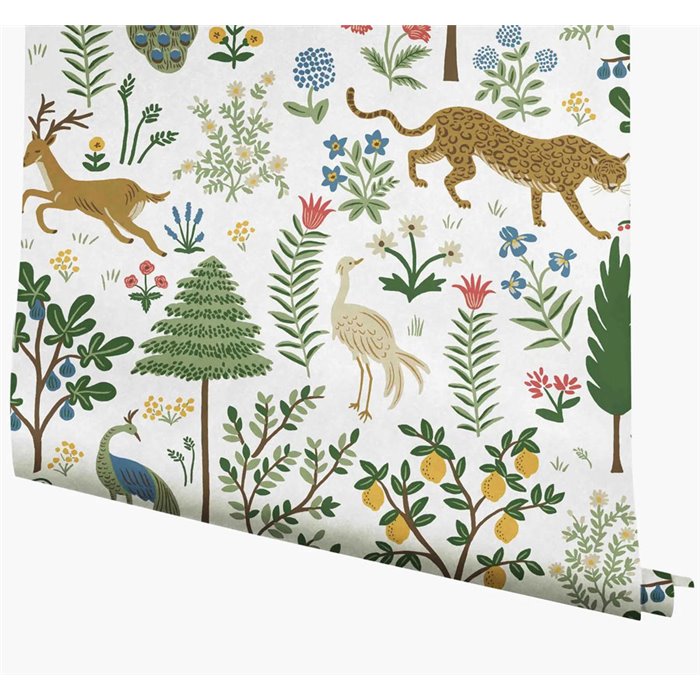 Floral design wallpaper with animals - Eijffinger Rifle Paper RP7305