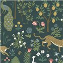 Floral illustrated wallpaper with animals - Eijffinger Rifle Paper RP7306