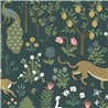 Floral illustrated wallpaper with animals - Eijffinger Rifle Paper RP7306