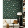 Floral illustrated wallpaper with animals - Eijffinger Rifle Paper RP7306