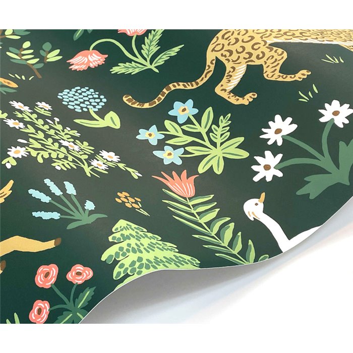 Papel pintado floral ilustrado con animales - Eijffinger Rifle Paper RP7306