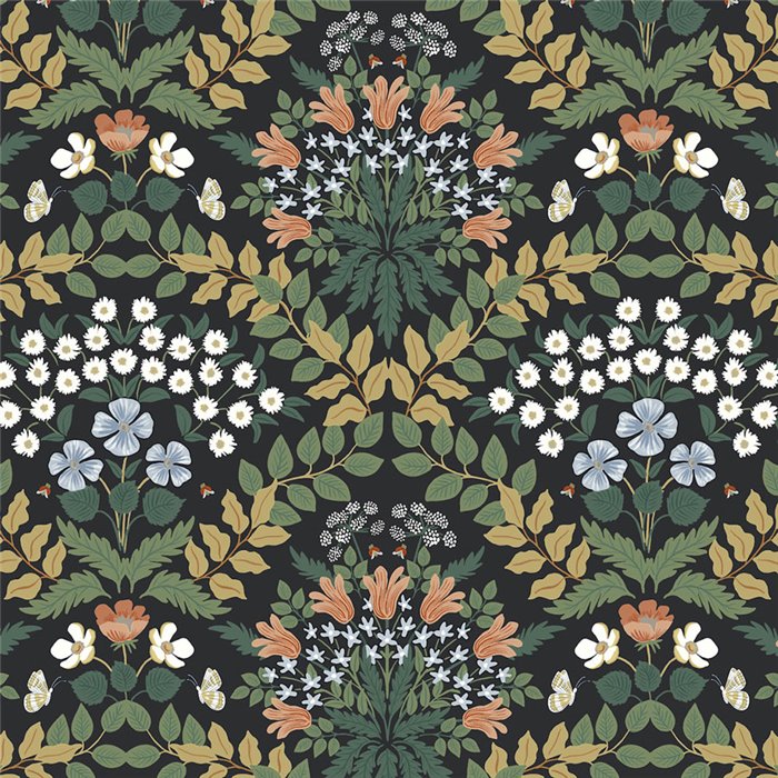 Florale Art-Nouveau-Tapete - Eijffinger Rifle Paper RP7318