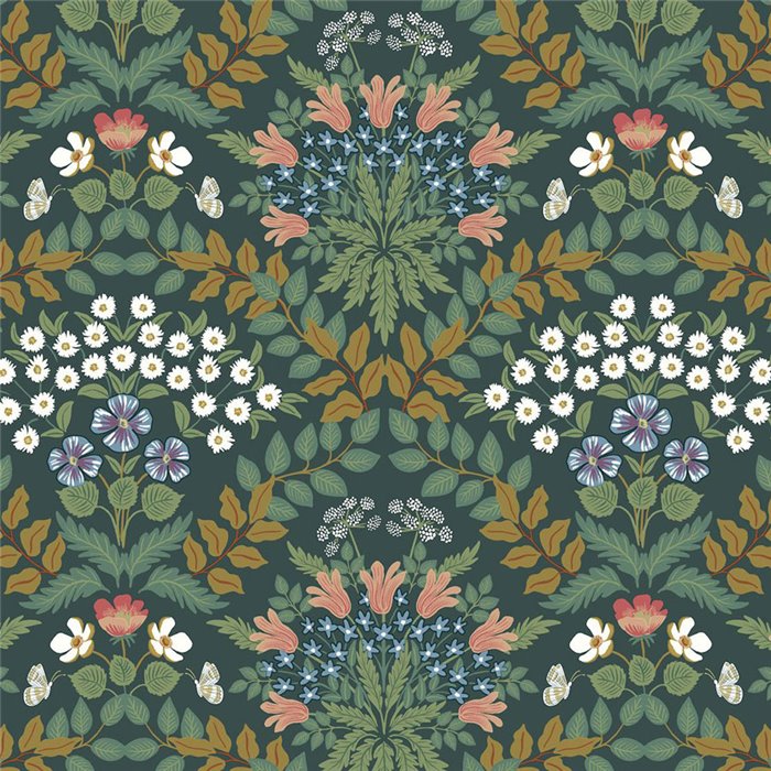 Green small floral wallpaper - Eijffinger Rifle Paper RP7322
