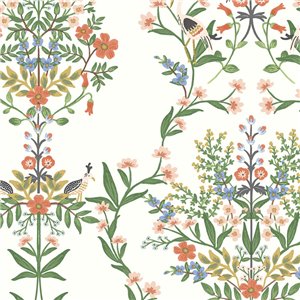 Papel pintado flores hortensia azul blanco - Eijffinger Rifle Paper RI5143