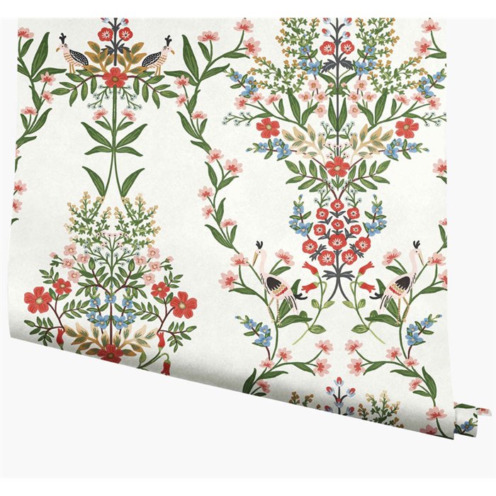 Papel pintado floral ilustrado romántico claro - Eijffinger Rifle Paper RP7328