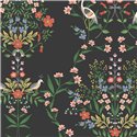 Romantic illustrated floral wallpaper dark background - Eijffinger Rifle Paper RP7329