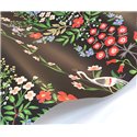 Papel pintado floral ilustrado romántico fondo oscuro - Eijffinger Rifle Paper RP7329