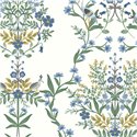 Illustrated floral wallpaper in blue tones - Eijffinger Rifle Paper RP7330