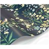 Romantische illustrierte Blumentapete dunkelblau - Eijffinger Rifle Paper RP7331