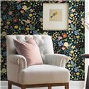 Black vintage floral wallpaper - Eijffinger Rifle Paper RP7355