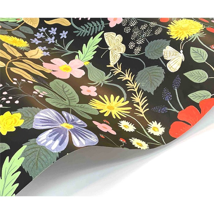 Papel pintado floral vintage negro - Eijffinger Rifle Paper RP7355