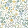 White wildflower wallpaper in pastel tones - Eijffinger Rifle Paper RP7357