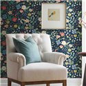 Papel pintado floral romántico azul multicolor - Eijffinger Rifle Paper RP7358