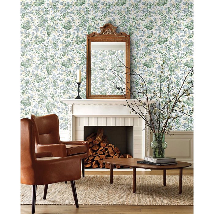 Romantic small flower wallpaper white - Eijffinger Rifle Paper RP7382